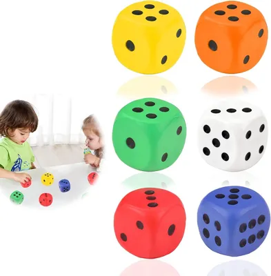 Imagen del producto de Cubos de espuma, 3 unidades, 4 cm, de colores variados, cubos de poliuretano suave con esquinas redondeadas, ideales para niños