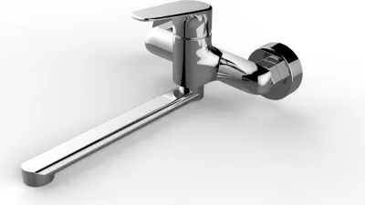 Immagine prodotto di Miscelatore per lavello design per montaggio a parete cromo