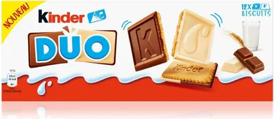 Produktbild von 6x Ferrero Special Kinder Duo Keks mit Milch und weißer Schokolade überzogen 150 g