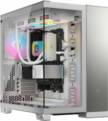 Obrázok produktu pre Corsair CC-9011285-WW, Midi Tower, PC, Šedá, Biela, ATX, Oceľ, Temperované sklo, Hranie
