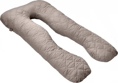Produktbild von Schwangerschaftskissen Bodypillow | Bezug gepolstert und gesteppt mit Reißverschluss waschbar 140 x 75 x 20 cm taupe