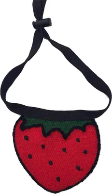Image de Bavoir pour chats et chiens, collier, réglable, pour animaux domestiques, cœur mignon, foulard (fraise, M)