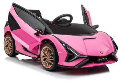 Produktbild von Elektro Kinderauto "Lamborghini Sian" - lizenziert - 12V Akku, 2 Motoren- 2,4Ghz Fernsteuerung, MP3, Ledersitz+EVA-Pink/Rosa