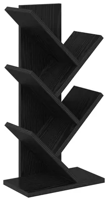 Image de Étagère pour livres, 4 niveaux, 30 x 18 x 60 cm, en panneaux de particules