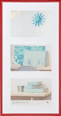 Zdjęcie produktu dla Walther Design KV338R, Ramka na wiele obrazów, Plastik, Czerwony, Ściana, 13 x 18 cm, Prostokątny