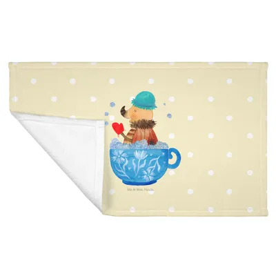 Produktbild von Mr. & Mrs. Panda Handtuch Nachtfalter Schaumbad - Gelb Pastell - Geschenk, Träumen, baumwolle, WC, Flauschtuch, Tasse, gesichtshandtuch, Lustige Sprüche, Badezimmer, Bad