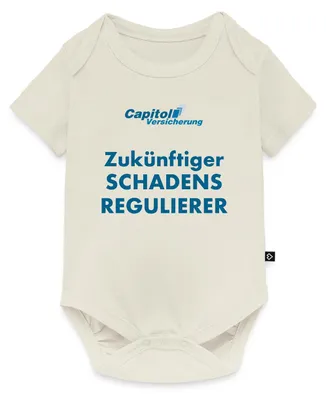 Produktbild von Spreadshirt Stromberg Zukünftiger Schadensregulierer Kurzarm Tages Baby Body, 74 (6-9 M.), Naturweiß