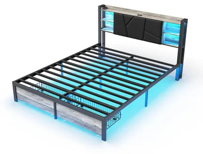 Obrázek produktu pro Čalouněná postel s úložným prostorem – manželská postel 160 × 200 cm – 2 zásuvky – kovový rám – klasický styl – snadná montáž – černá