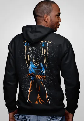 Produktbild von Pánská mikina s kapucí Son Goku Dragon genkidama Anime Streetwear Fashion