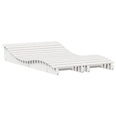 Image de Chaises longues lot de 2 blanc 205x60x31,5cm bois massif de pin