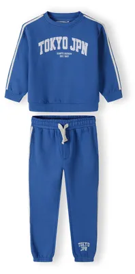 Minoti Trainingsanzug Royalblau für Jungen, Vorderansicht