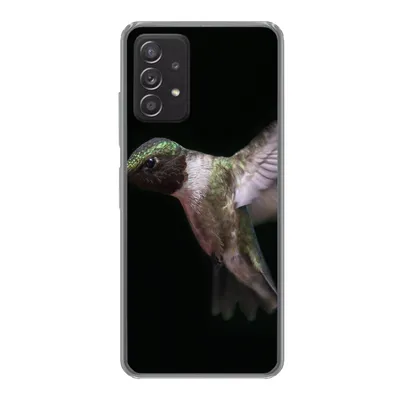 Produktbild von MuchoWow® Handyhülle Schutzhülle Hülle für Samsung Galaxy A33 5G Rubinkehl-Kolibri auf schwarzem Hintergrund Silikon Softcase Handy Hülle