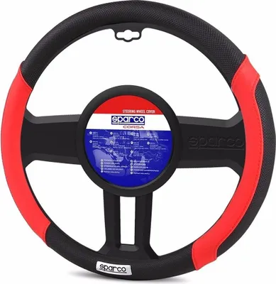 Produktbild von SPARCO SPC1113RS Lenkradbezug Rutschfest Polyurethan Rot Lenkradhülle