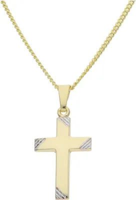 Produktbild von JuwelmaLux Kreuz Anhänger 333 Gold und Weißgold JL14-02-0236