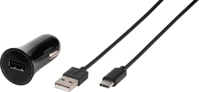 Obrázek produktu pro ViVanco™CARCHARGERVVUSBC3AL, Auto, Zapalovač na doutníky, 5 V, 1 m, Černá