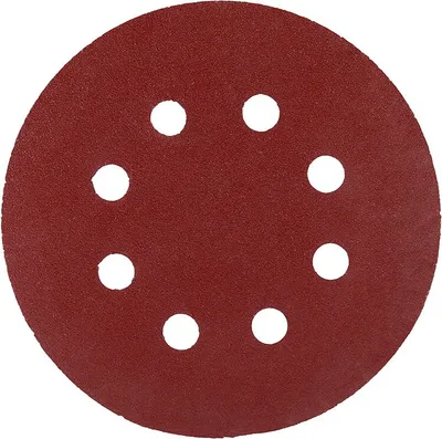Immagine prodotto di Tamponi di lucidatura da 125 mm, dischi abrasivi rossi con 8 fori, carta abrasiva (grana 150)