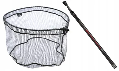 Produktbild von MIKADO MFT Compact 350 Carbon-Stiel Kescher gumartiges Netz