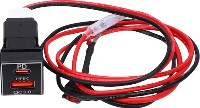 Productafbeelding van USB-C autolader, snelladen, QC3.0, PD3.0, dubbele USB-poort, vervanging voor Rav4, Corolla, Camry, 70-serie, Prado 150