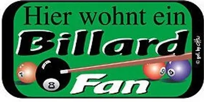 Produktbild von Türschild -  Hier wohnt ein Billard Fan - 308122