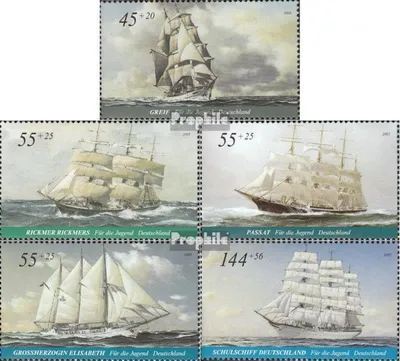 Produktbild von Briefmarken BRD (BR.Deutschland) 2005 Mi 2464-2468 (kompl.Ausg.) postfrisch Segelschiffe
