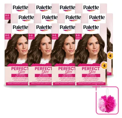 Produktbild von 12 x Palette Perfect Gloss Auswaschbare Haartönung 5 Mittelbraun - Sparpackung - 12 Stücke