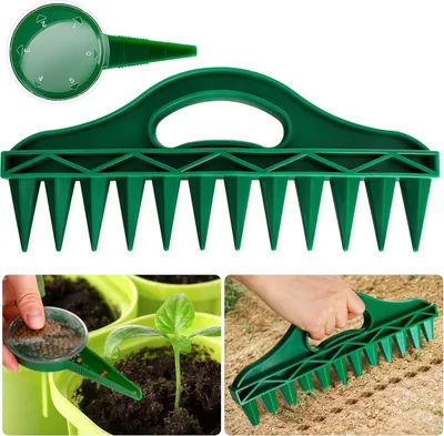 Imagen del producto de Juego de guantes de jardinería, de 2 piezas, con 12 orificios, ajustables, para trabajos de jardinería