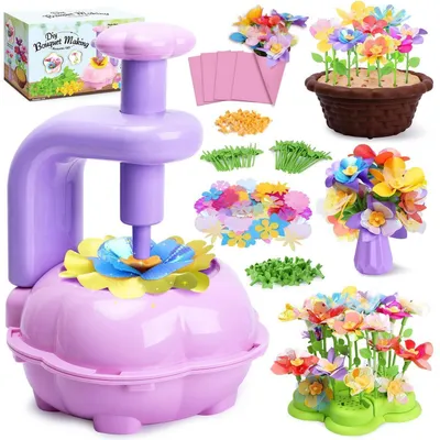 Produktbild von Bastelset Blumenpresse für Kinder DIY Blumenstrauß mit Blumenmaschine ab 4 Jahren