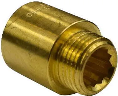 Produktbild von Gewindefitting Messing Hahnverlängerung 1/2" AG x 1/2" IG 30 mm