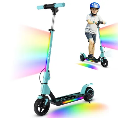 Produktbild von Elektroroller Kinder mit Dual-Bremssystem,Verstellbarer Lenker 86-99cm, 130W, 3 Geschwindigkeiten, 5-8km, LED Display, 6,5 Zoll Elektrorscooter Blau