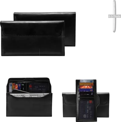 Produktbild von K-S-Trade Handy Hülle kompatibel mit Motorola Moto E Schutz Hülle Tasche Schutz Case Handytasche Kunstleder schwarz, 1x