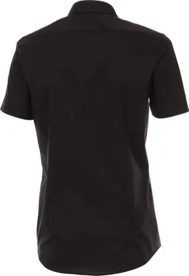 Produktbild von Venti - Body Fit - Bügelleichtes Herren Kurzarm Hemd mit Kent Kragen (001930), Größe:41, Farbe:Schwarz (800)