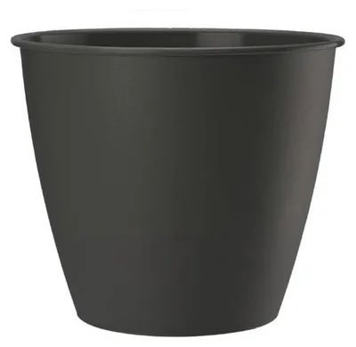 Zdjęcie produktu dla Osłonka plastikowa ozdobna na kwiaty antracytowa Azalia 17x15,7 cm
