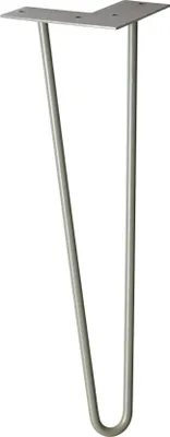 Produktbild von WAGNER Möbelbein HAIRPIN LEG Retro - 12 x 12 x 40 cm, Stahl, vintage, Bein schräg & Anschraubplatte - 12824701