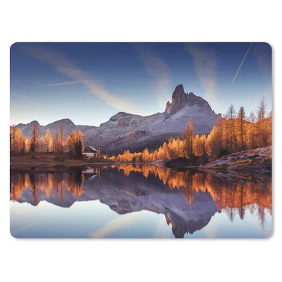 Produktbild von MuchoWow® Mauspad Mousepad Berge - Bäume - Herbst - See - Natur 23x19 cm - Mousepads - Maus Mat - Pad - Mausunterlage - Schreibtischunterlage - Mauspad