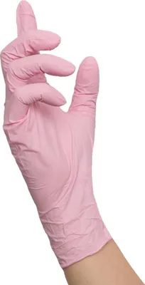 Produktbild von 1000 Nitras Pink WAVE Nitrilhandschuhe | Gr. S | rosa | Einweghandschuhe
