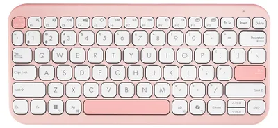 Produktbild von ASUS Marshmallow Keyboard KW100, 75%, Kabellos, Bluetooth, Scherenschalter, QWERTZ, Pink