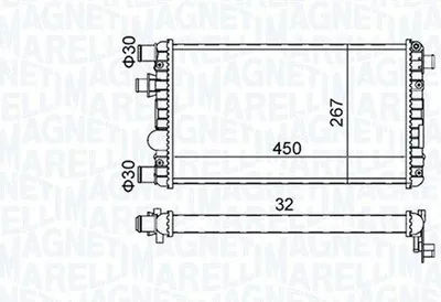 Immagine prodotto di MAGNETI MARELLI 350213191300: Radiatore per auto, radiatore motore, compatibile con FIAT Seicento / 600 (berlina a 5 porte - 187) e FIAT Seicento / 600 (furgone - 287)