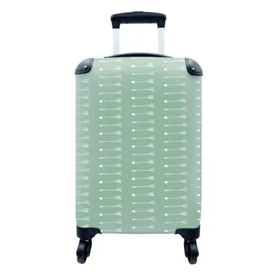 Produktbild von MuchoWow® Koffer Handgepäck Trolley Rollkoffer Kleine Reisekoffer mit 4 Rollen - Liebe - Valentinsgeschenk für sie - Pfeil - Muster - Cabin Size < 55x40x23 cm & 55x40x20 cm - Fotokoffer - Kabinenkoffer - Boardgepäck - Reise-Box - Reisekoffer - Reisegepäck - Koffer mit Bild - Trolley für Kinder