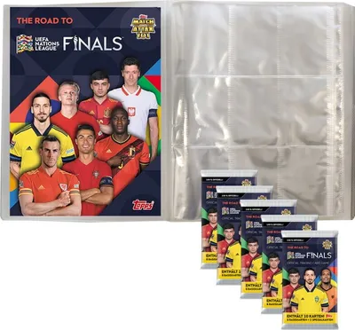 Image de Road to 2022 UEFA Nations League Trading Cards - 1 Leere Sammelmappe + 5 Booster