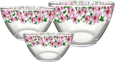 Produktbild von Dreiteiliges Salatschüssel-Set "Sakura"