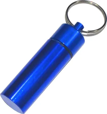 Produktbild von Tragbares, versiegeltes Glas mit Schlüsselanhänger, Schraubdeckel, Aluminiumlegierung, wasserdicht, flacher Boden, zum Aufhängen, Mini-Tabletten-Pillen-Aufbewahrungsflasche, Behälterhalter, Schlüsselanhänger