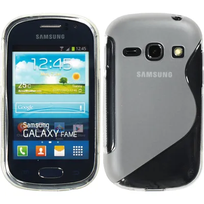 Produktbild von PhoneNatic Case kompatibel mit Samsung Galaxy Fame - clear Silikon Hülle S-Style + 2 Schutzfolien
