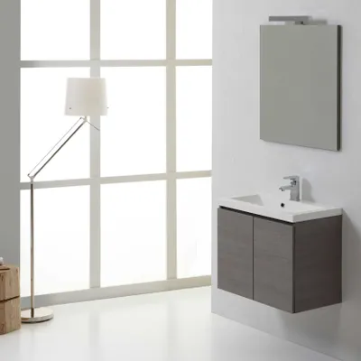 Immagine prodotto di Mobile bagno 60 cm con due ante grigio sospeso | Manhattan