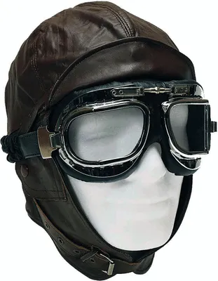 Obrázek produktu pro Kožená čepice Aviator hnědá, XL