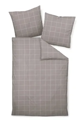 Produktbild von Janine Mako Satin Bettwäsche 2 teilig Bettbezug 155 x 220 cm Kopfkissenbezug 80 x 80 cm J. D. 87062-07 taupe