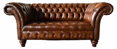 Produktbild von Chesterfield Luxus 2 Sitzer Couch Polster Sofa Zweisitzer Leder Couchen