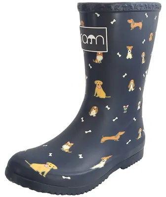 Produktbild von Rajn Dogs Kinder Gummistiefel mit Hundemotiv Dunkelblau (Navy), UZS515-NAVY