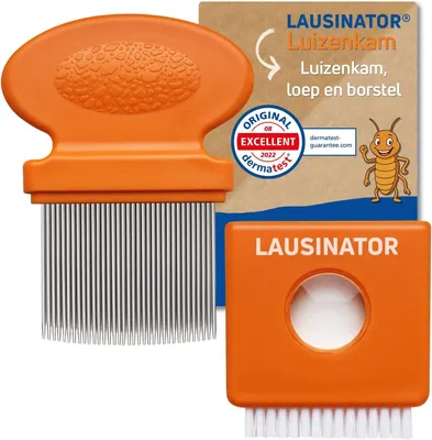 Produktbild von Läusekamm 3-in-1 mit Lupe, extra feine Metallzähne, für Kinder und Erwachsene, Nissenkamm