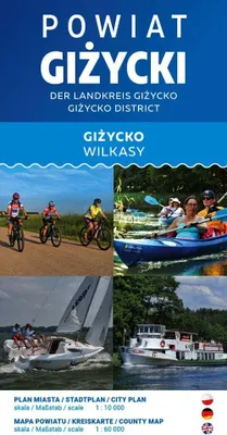 Zdjęcie produktu dla Powiat Giżycko / Giżycko. Mapa turystyczna / plan miasta. Wydanie 2025. Galileos