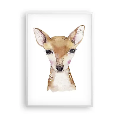 Produktbild von Gerahmtes Poster - Weißer Rahmen - Damhirschkuh Grafiken Kinder - 70x100 cm - Wand Bild - Wanddeko - Wandbilder - Kunstposter - Wandposter - Bilderrahmen - Bilder - Kunstdruck - P2WPA70x100-4449